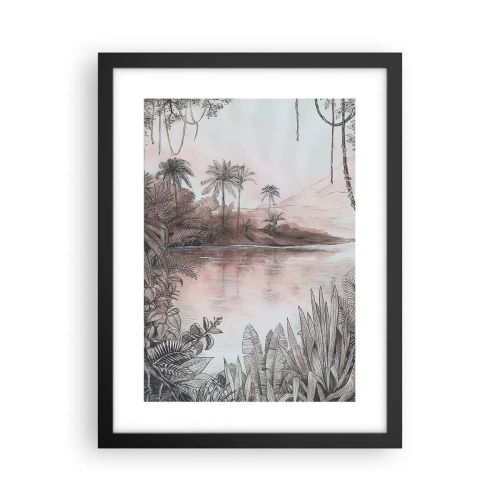 Plakat i sort ramme - En opdagelsesrejsendes dagbog fra det 19. århundrede - 30x40 cm