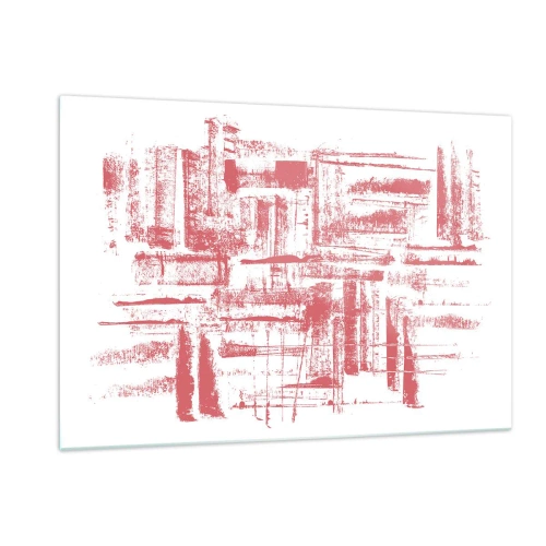 Billede på glas - Rød by - 120x80 cm