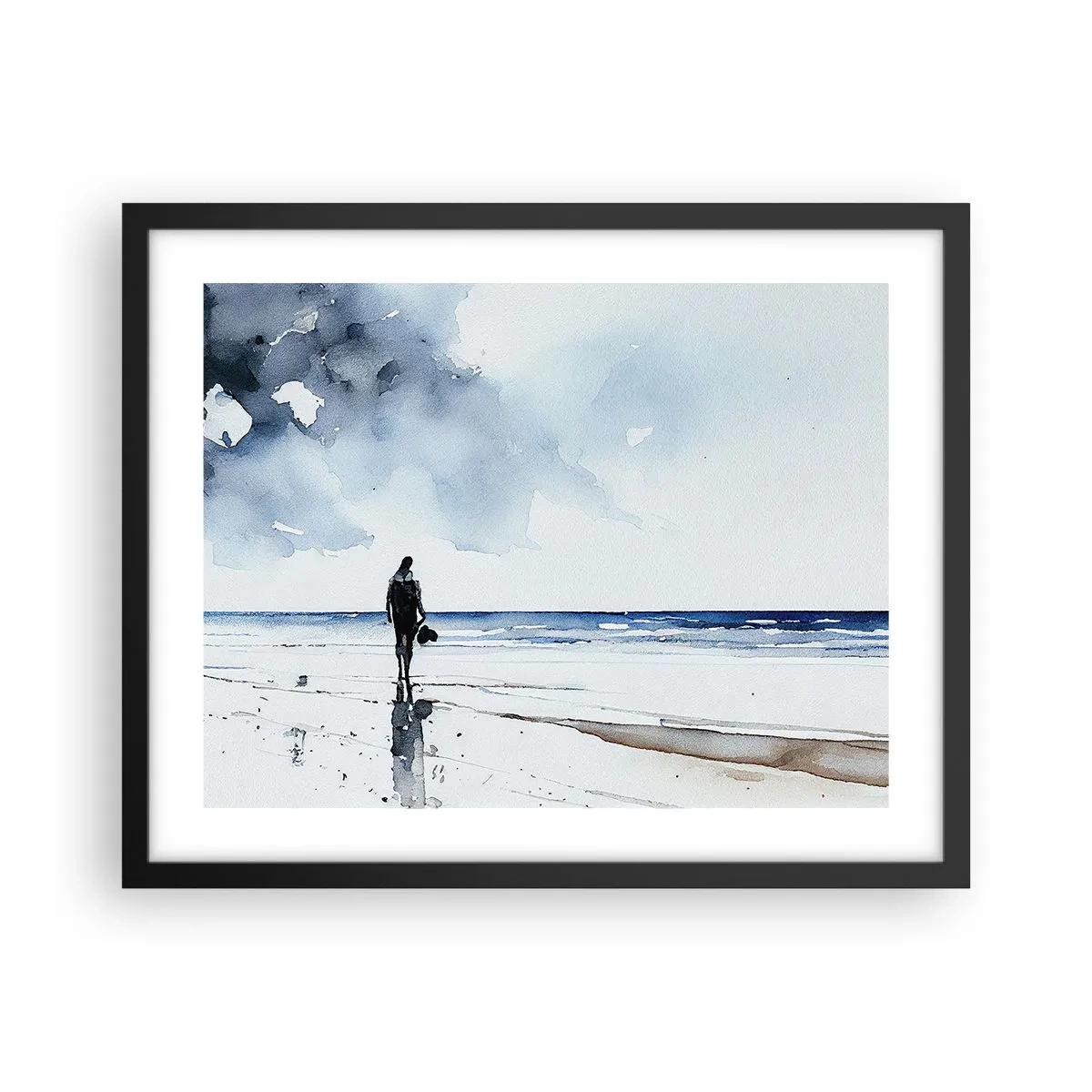 Plakat i sort ramme - Samtale med havet - 50x40 cm