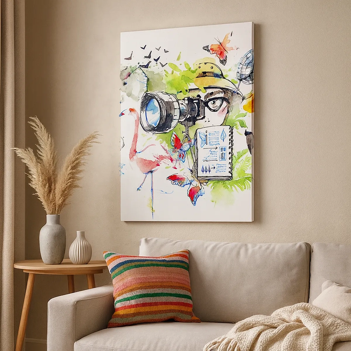 Lærredstryk - Billede på lærred - Gennem en rejsendes linse - 50x70 cm