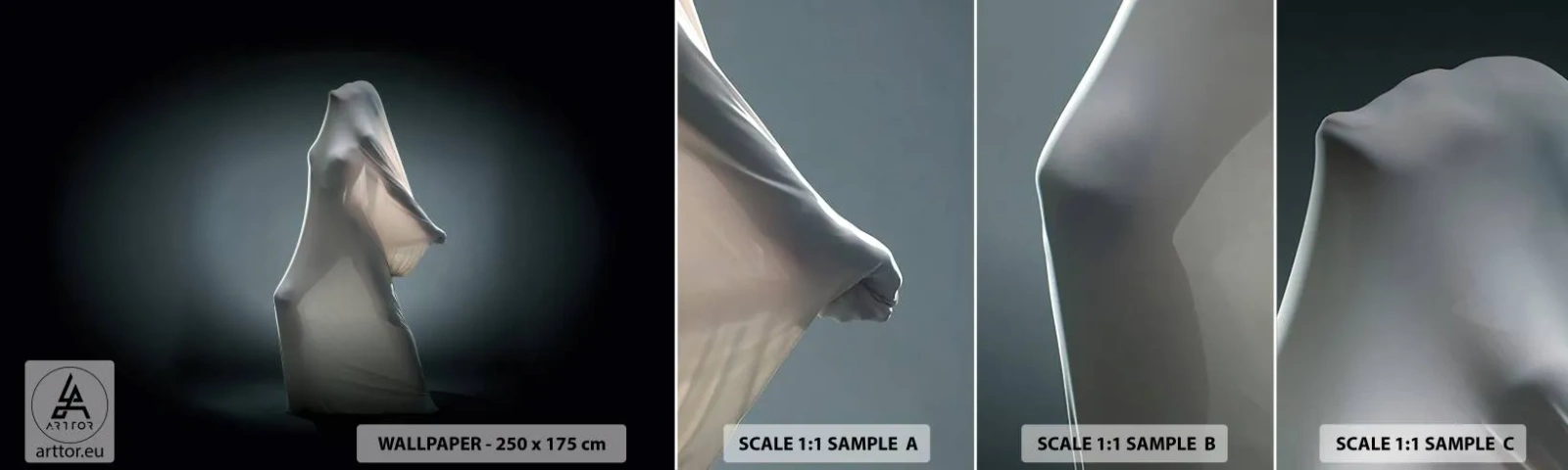 Prøve Fototapet Selvklæbende Deluxe Sticker - Skjulte begær - Kvinde, Dans, Stykke - 100x30 cm