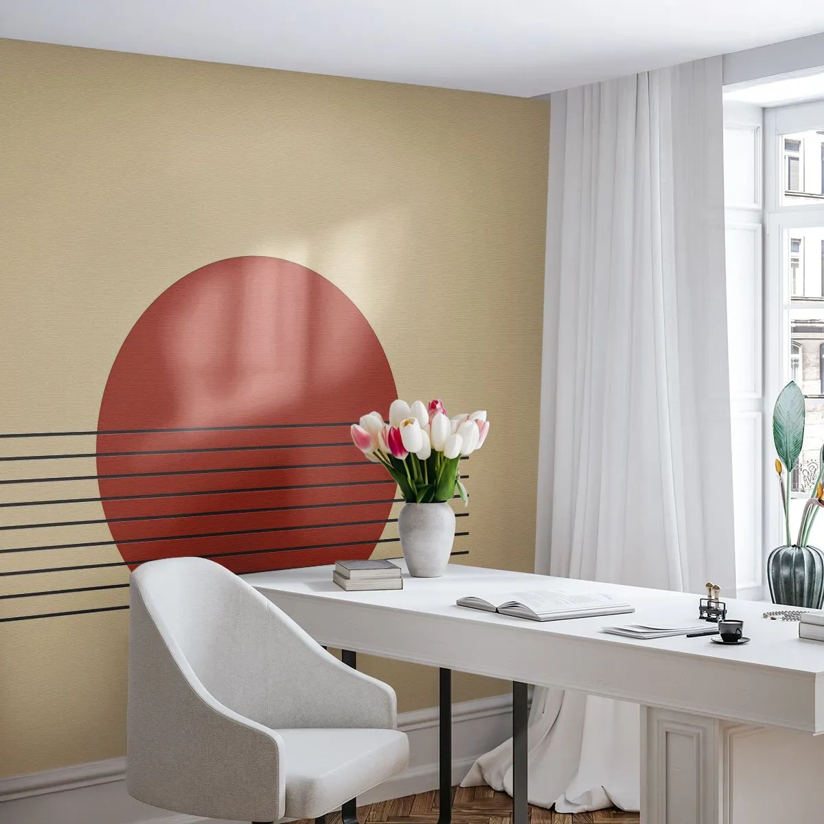 Fototapet Premium Canvas - Og så videre - Abstraktion, Stykke, Grafik - 100x70 cm