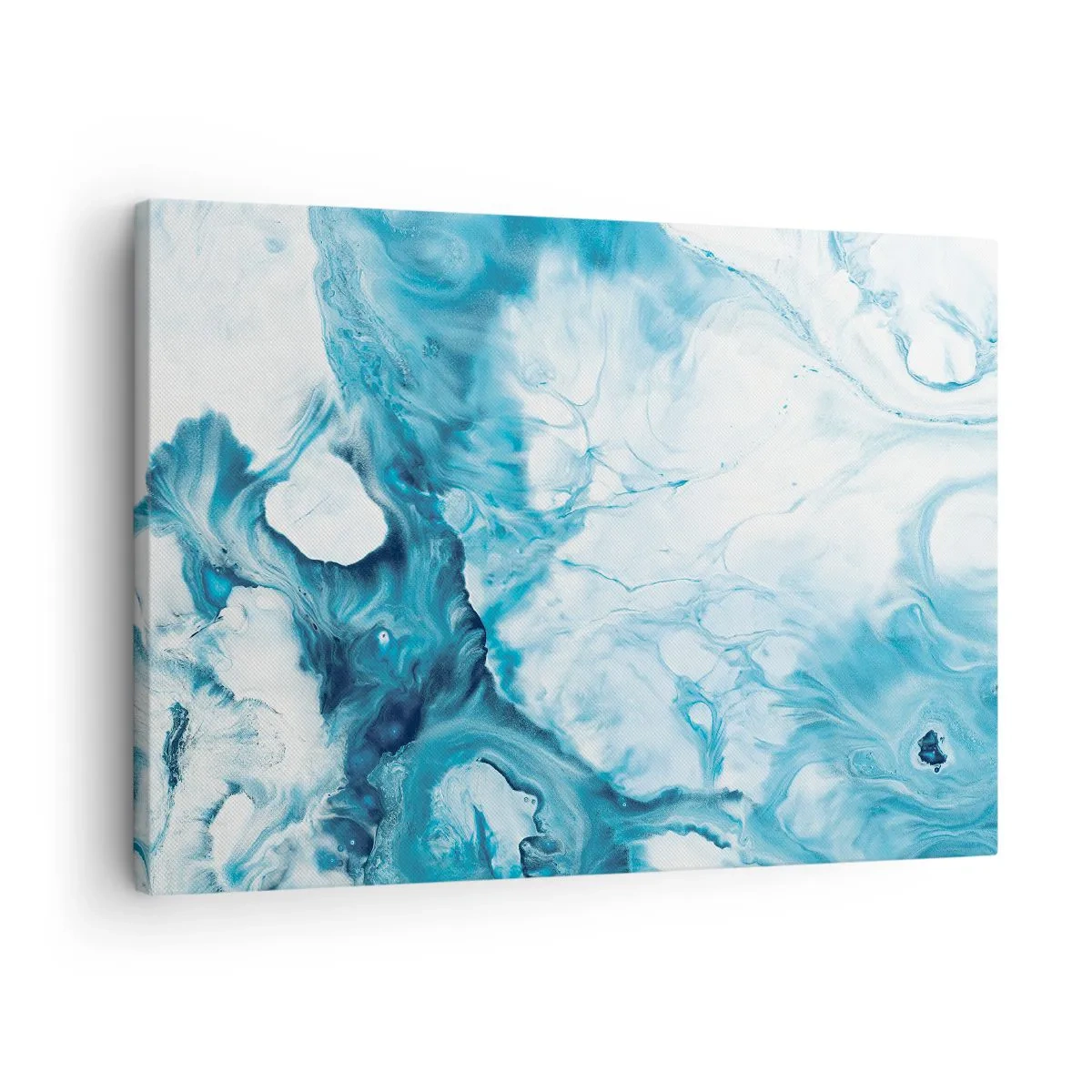 Lærredstryk - Billede på lærred - Abstrakt mønster i blå nuancer - 70x50cm - Blå koncert - Moderne vægdekoration til stue og soveværelse ARTTOR