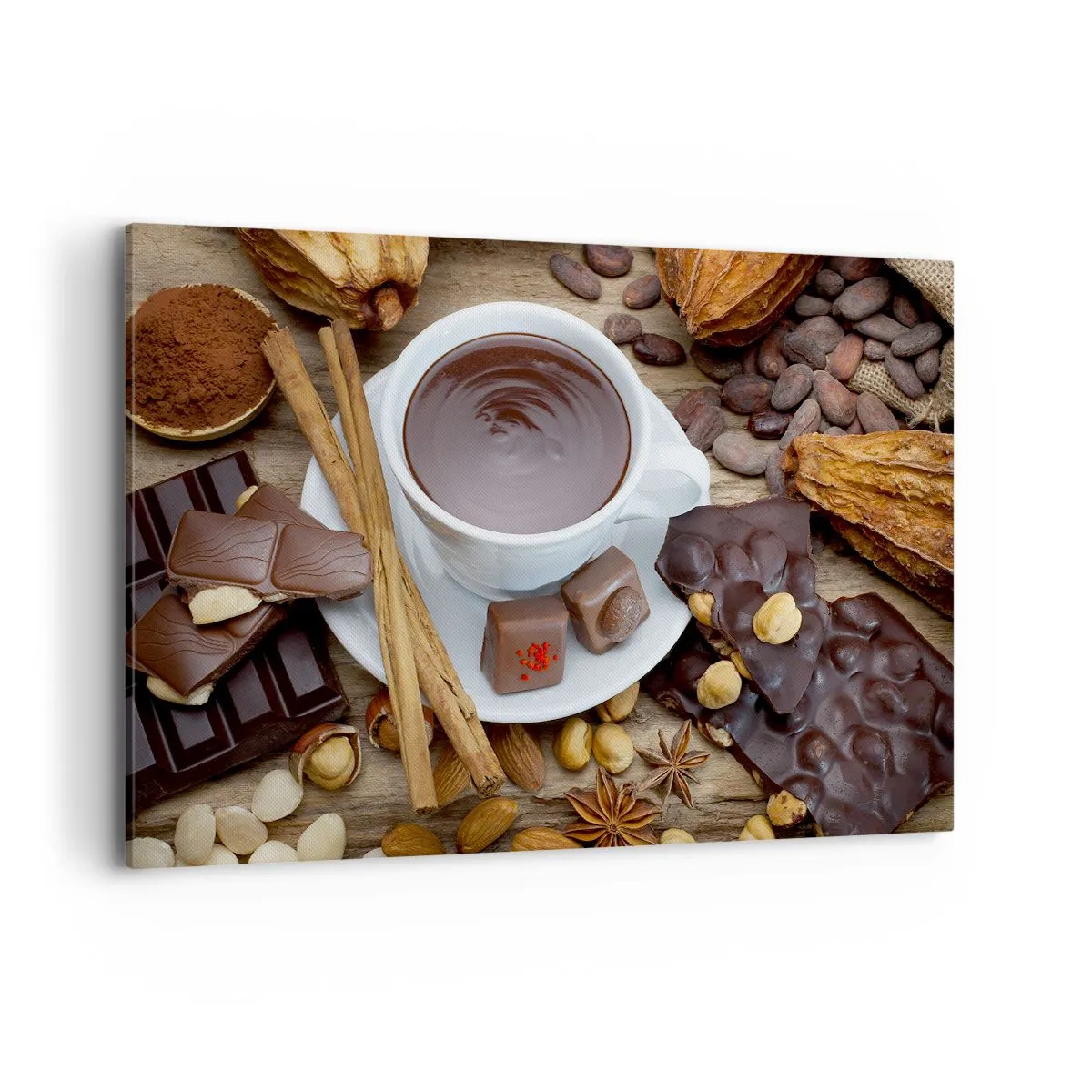 Lærredstryk - Billede på lærred - Fra en eventyrlig chokoladefabrik - 120x80 cm
