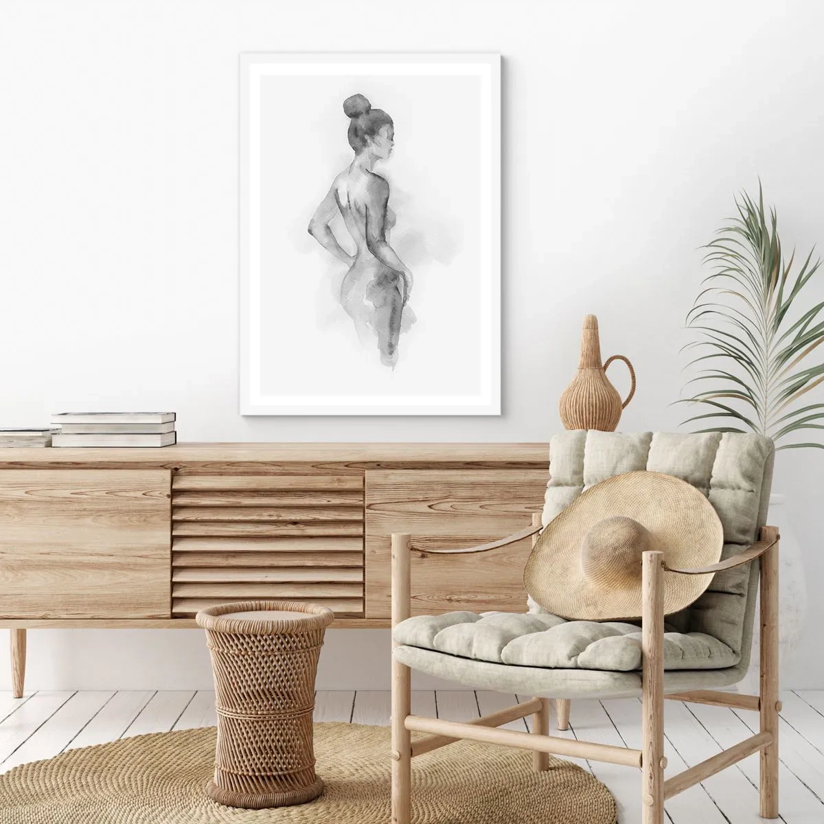 Plakat i hvid ramme - Smukt som et maleri - 40x50 cm