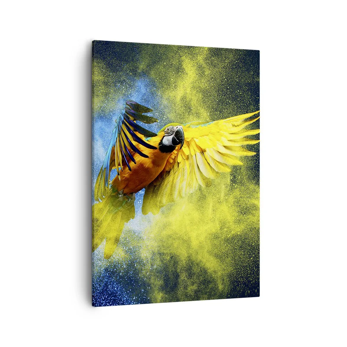Lærredstryk - Billede på lærred - I det blå-gyldne støv - 50x70 cm