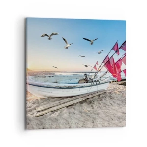 Lærredstryk - Billede på lærred - Et velfortjent hvil - 70x70 cm