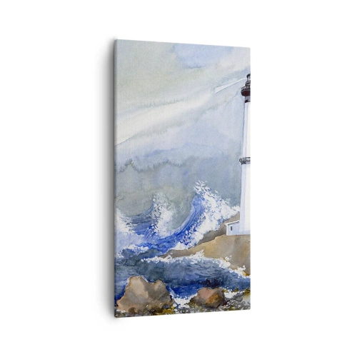Lærredstryk - Billede på lærred - Mod mørket og stormen - 55x100 cm