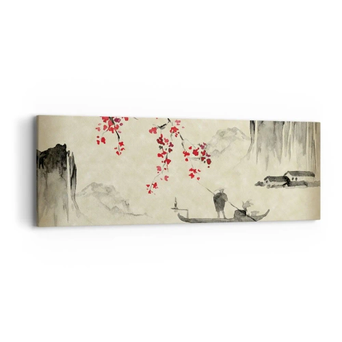 Lærredstryk - Billede på lærred - I kirsebærblomsternes land - 90x30 cm