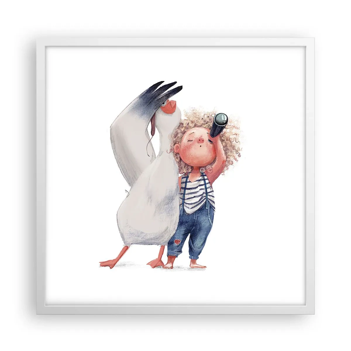 Plakat i hvid ramme - En plan for en fantastisk rejse - 50x50 cm