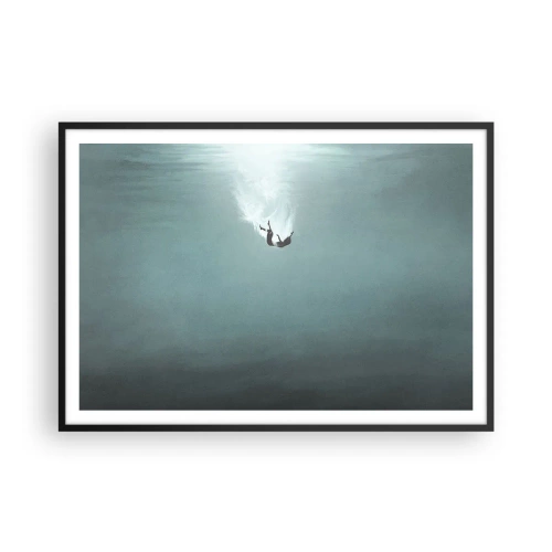 Plakat i sort ramme - I havets favntag - 100x70 cm