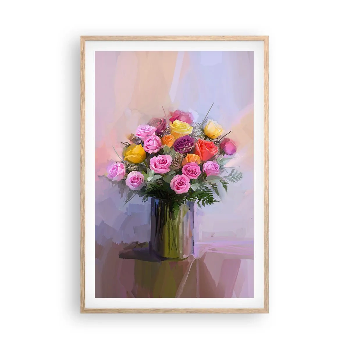 Plakat i ramme af lyst egetræ - Bevaret skønhed - 61x91 cm