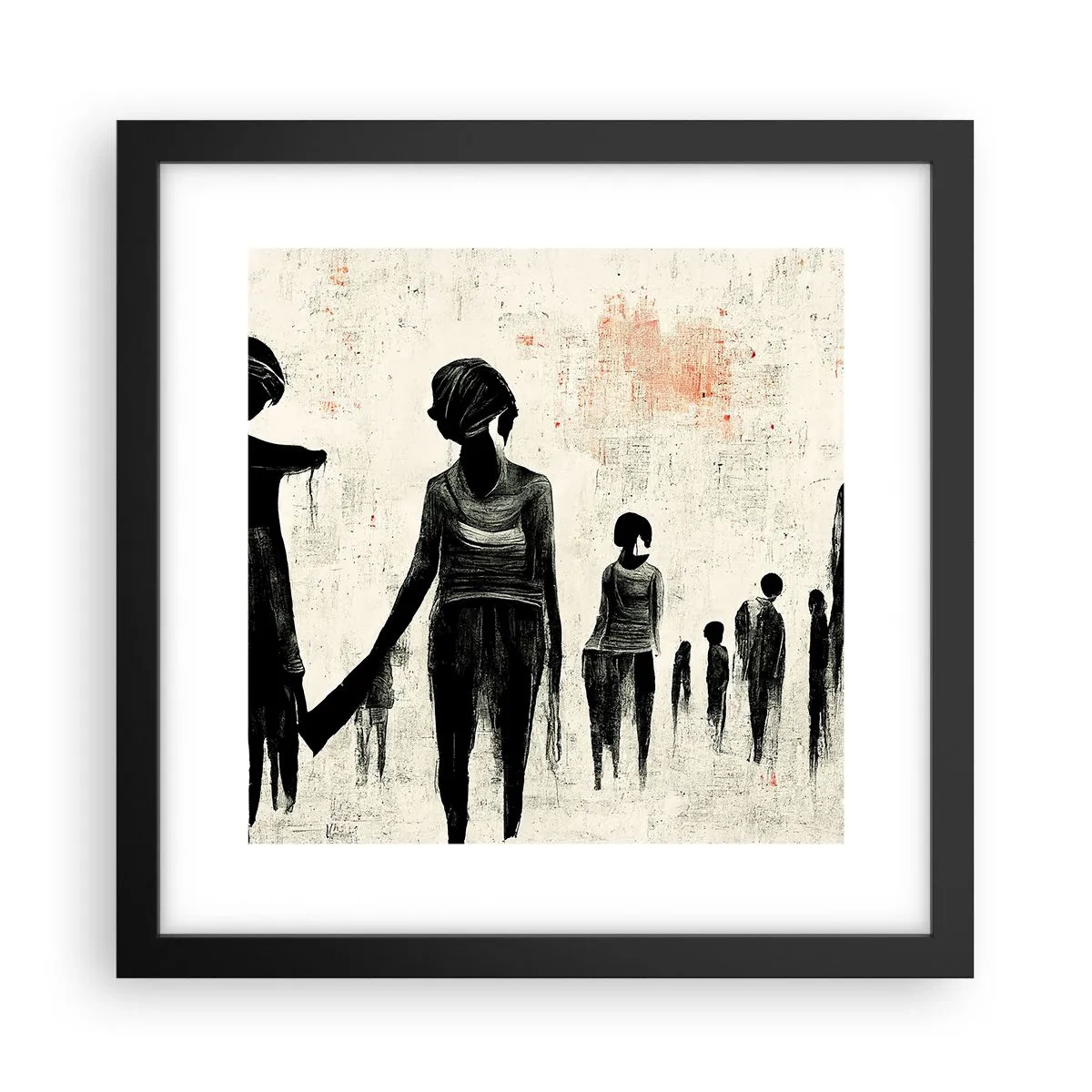 Plakat i sort ramme - Mod ensomhed - 30x30 cm