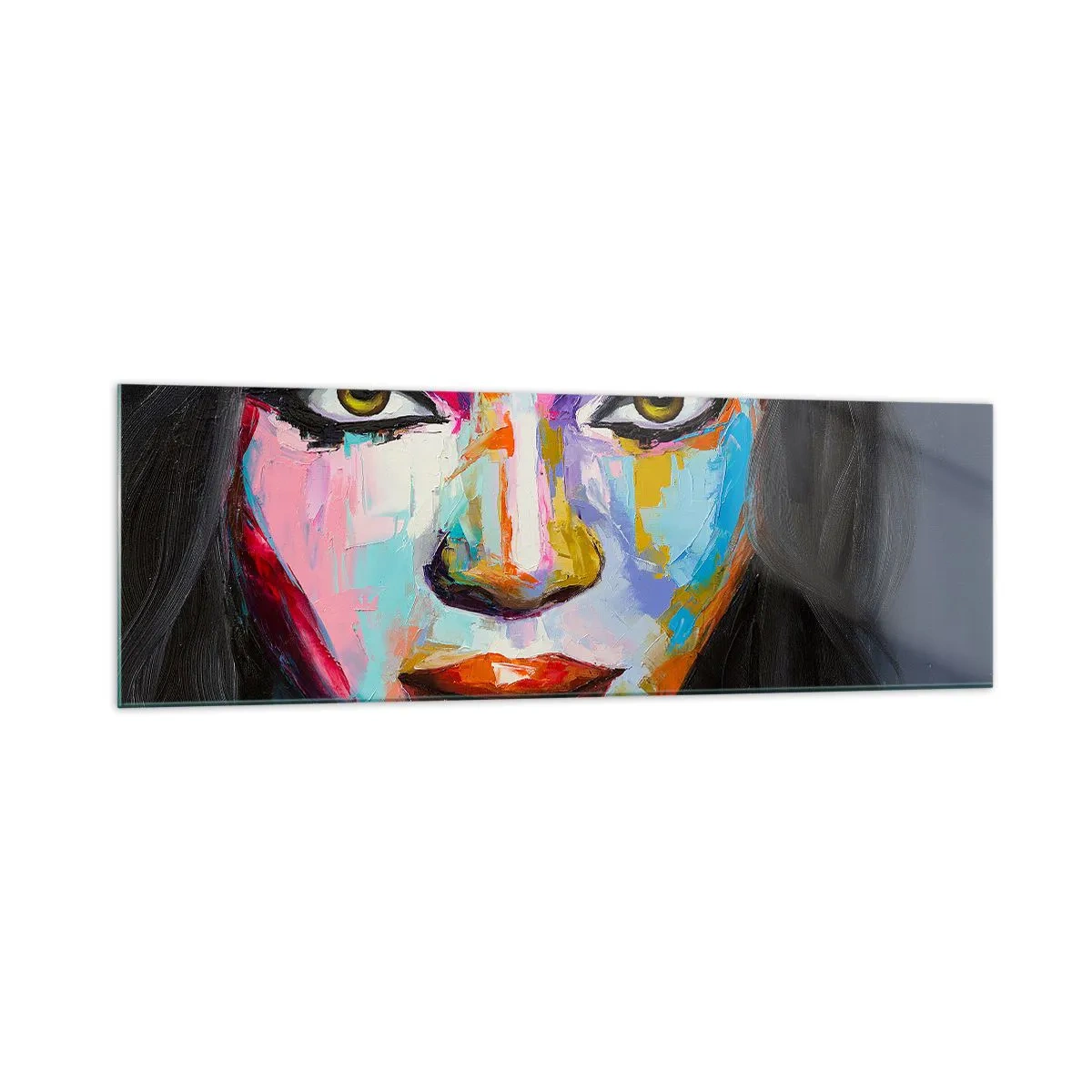 Billede på glas - Du kan ikke tage dine øjne fra - 160x50 cm