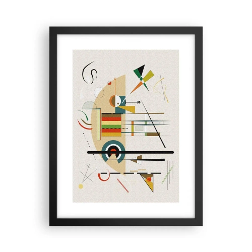Plakat i sort ramme - Og verden griner - 30x40 cm