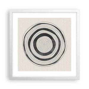 Plakat i hvid ramme - Det vigtige er det, der er imellem - 40x40 cm