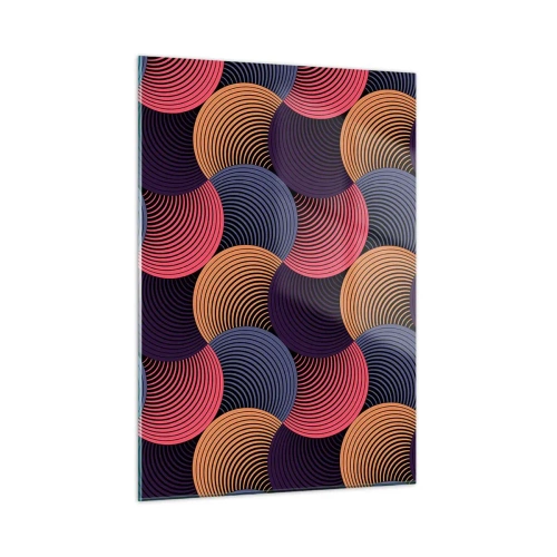 Billede på glas - I en cirkulær rytme - 50x70 cm