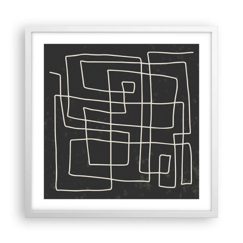 Plakat i hvid ramme - Ikke helt så enkel - 50x50 cm