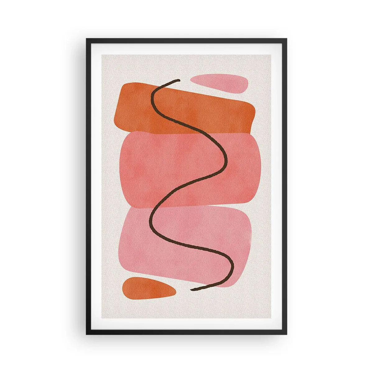 Plakat i sort ramme - Formernes blide bevægelse - 61x91 cm