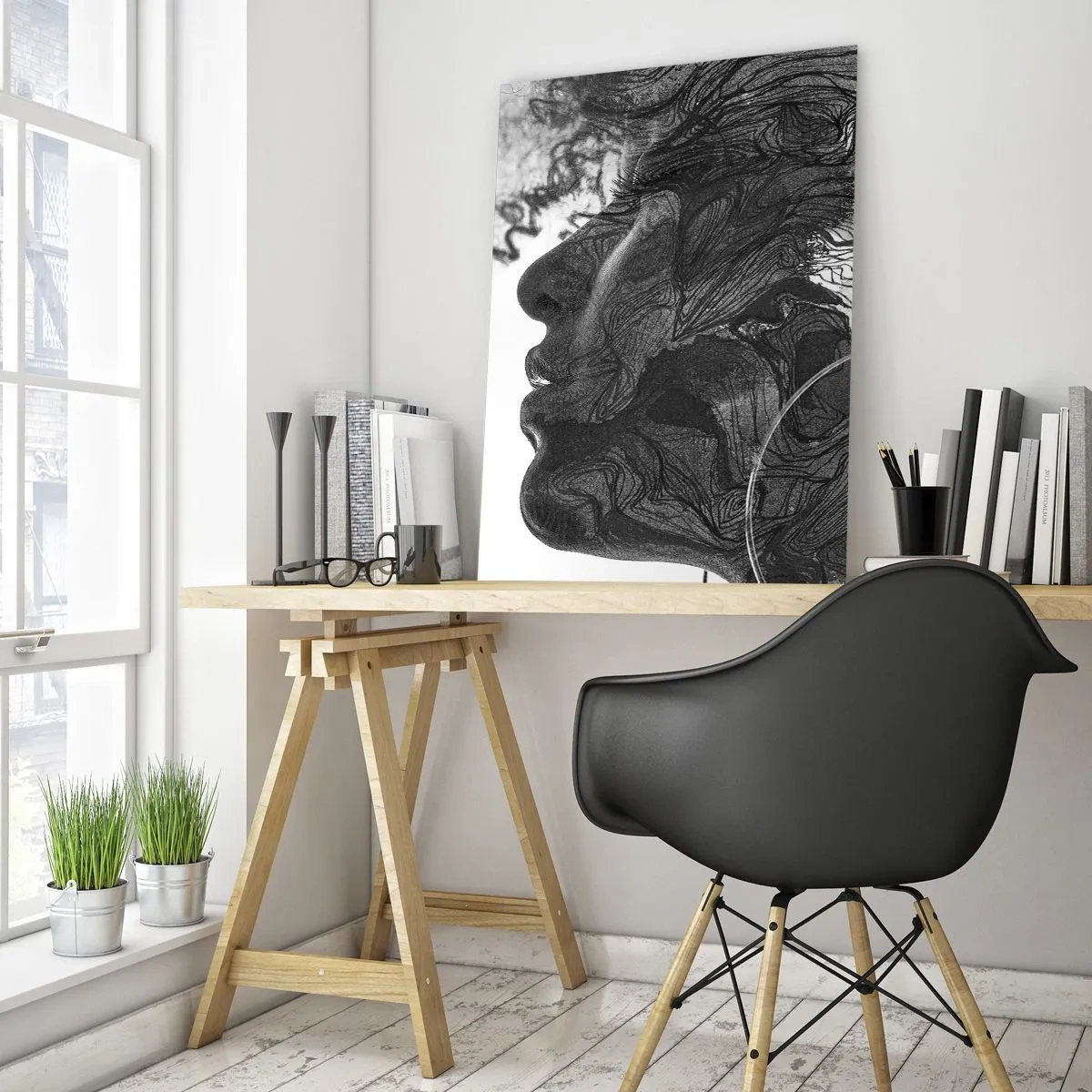Billede på glas - Forviklet i drømme - 50x70 cm
