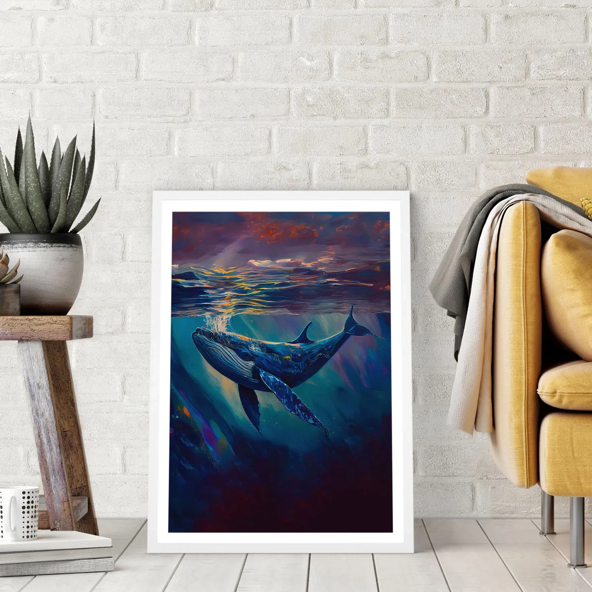 Plakat i hvid ramme - Velkommen til min verden - 50x70 cm