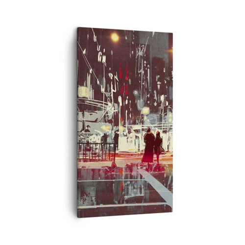 Lærredstryk - Billede på lærred - En storbyoverfart - 45x80 cm