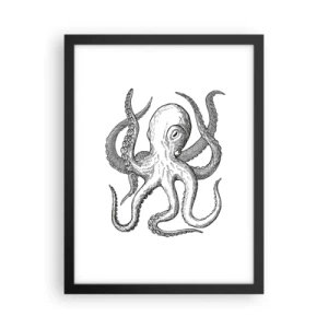 Plakat i sort ramme - Dans med bølger - 30x40 cm