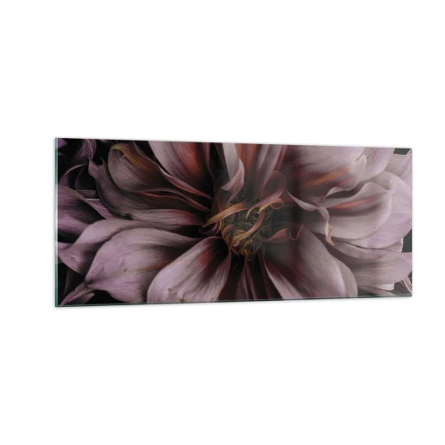 Billede på glas - Blomstret hjerte - 100x40 cm