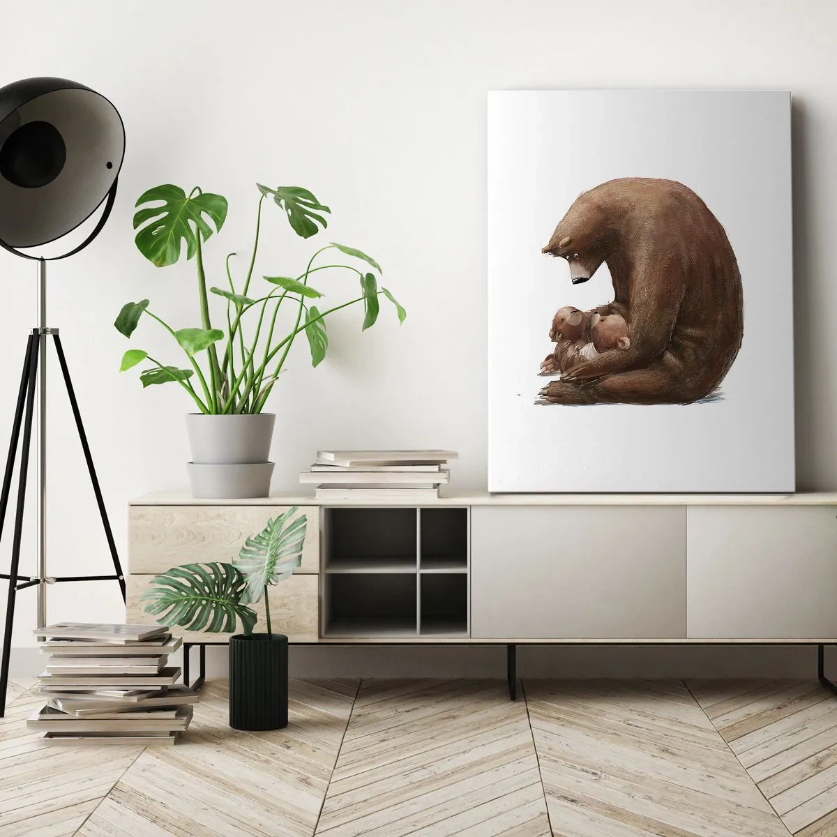 Lærredstryk - Billede på lærred - Drøm sødt, børn - 50x70 cm