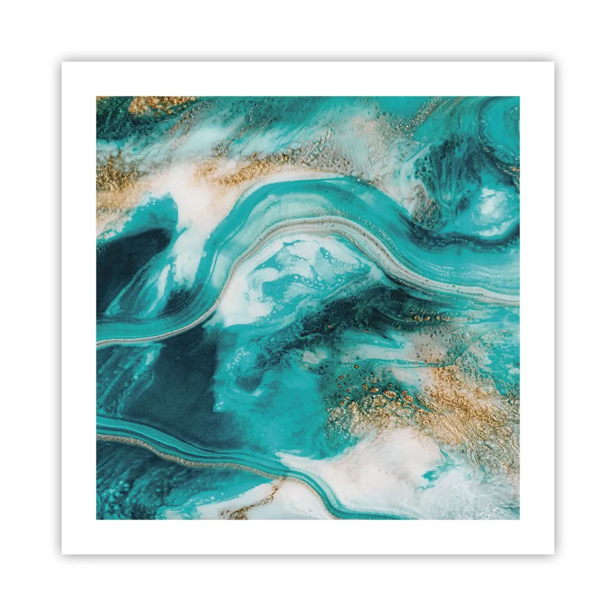 Plakat - Flod af guld - 50x50 cm