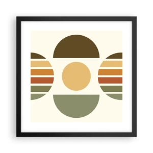 Plakat i sort ramme - I jordfarver - 40x40 cm