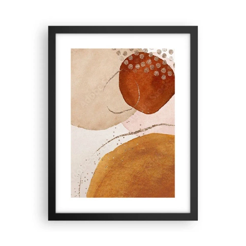 Plakat i sort ramme - Rundhed og bevægelse - 30x40 cm