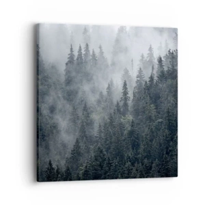 Lærredstryk - Billede på lærred - Skovens daggry - 40x40 cm