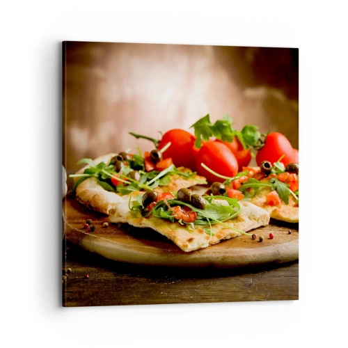 Lærredstryk - Billede på lærred - Direkte fra ovnen og fra haven - 70x70 cm