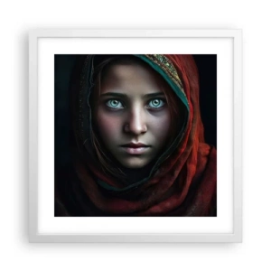 Plakat i hvid ramme - Østens prinsesse - 40x40 cm
