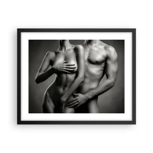 Plakat i sort ramme - Adam og Eva - 50x40 cm