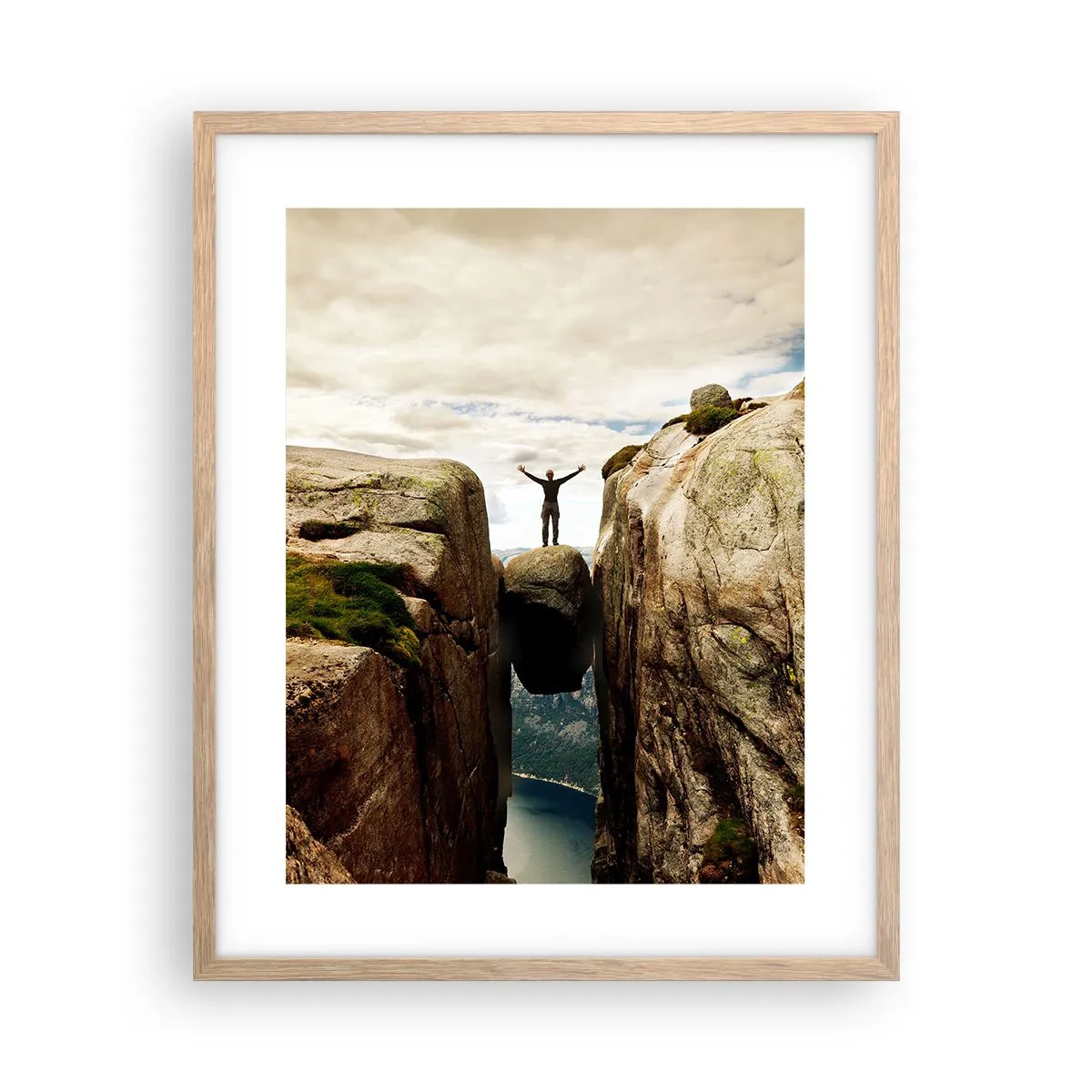 Plakat i ramme af lyst egetræ - Hvordan har jeg det! - 40x50 cm