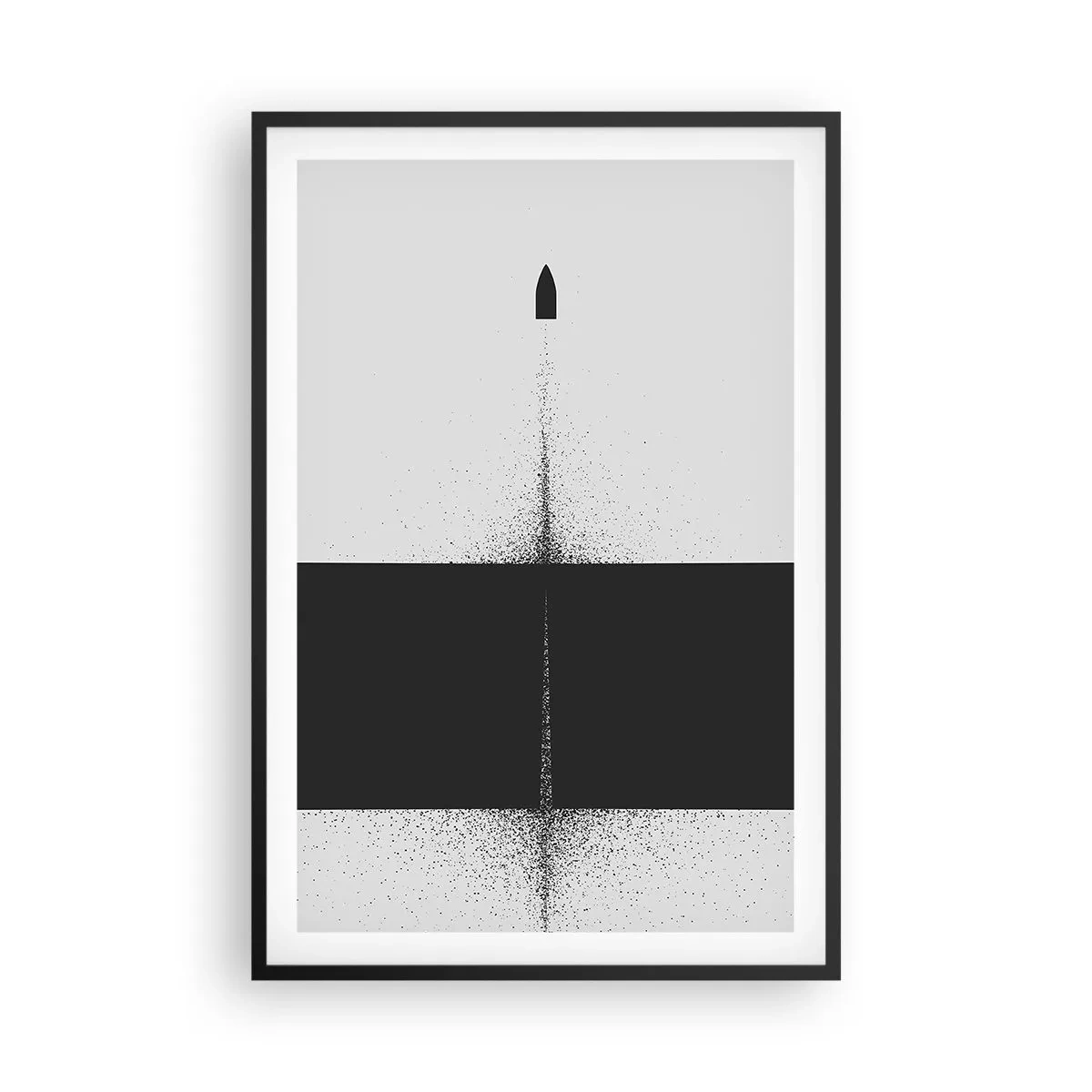 Plakat i sort ramme - Lige til sagen - 61x91 cm