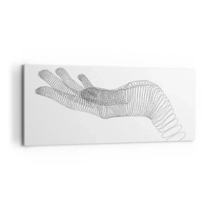 Lærredstryk - Billede på lærred - Fjedrende hånd - 100x40 cm