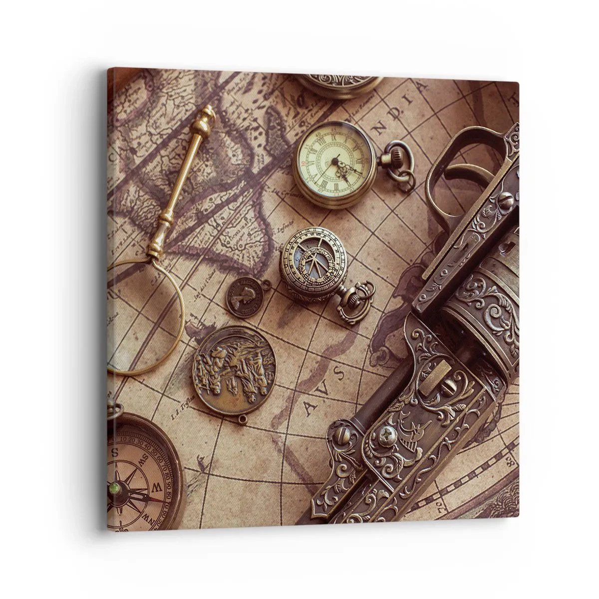 Lærredstryk - Billede på lærred - Opkald til eventyr - 40x40 cm