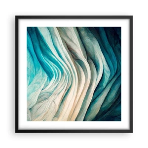 Plakat i sort ramme - Blå umættelighed - 50x50 cm