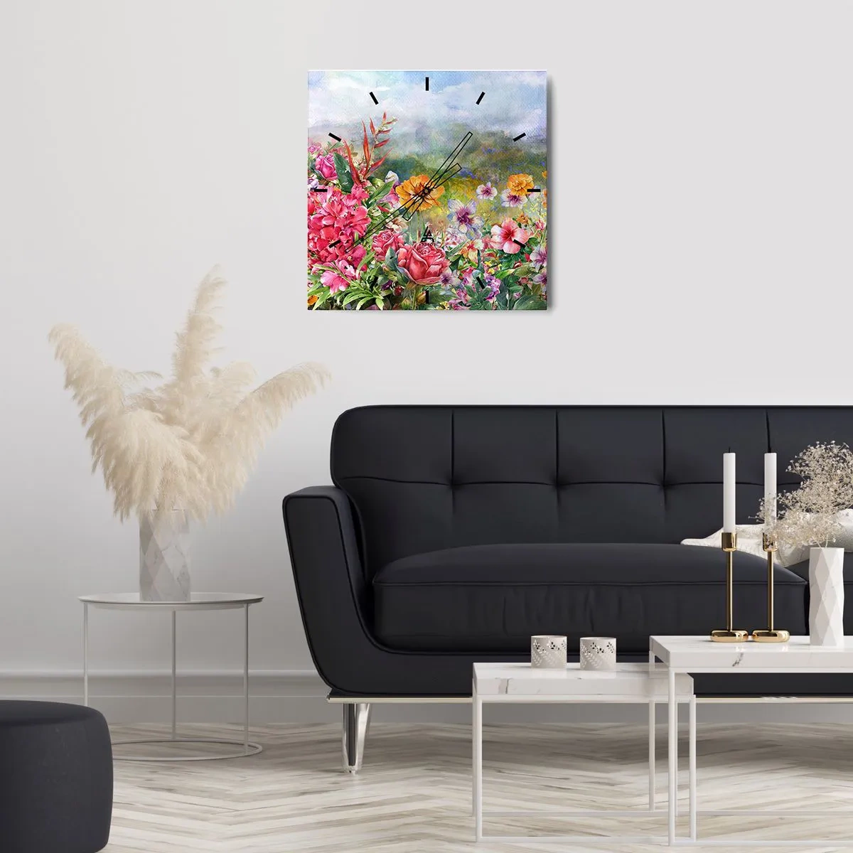 Vægur, Uret - En have, der er gået amok - 40x40 cm