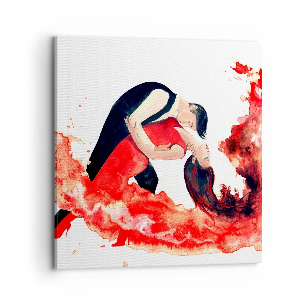 Lærredstryk - Billede på lærred - Tango - en sensuel bølge - 70x70 cm