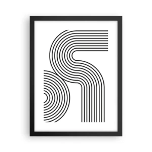 Plakat i sort ramme - På en kurve - 30x40 cm
