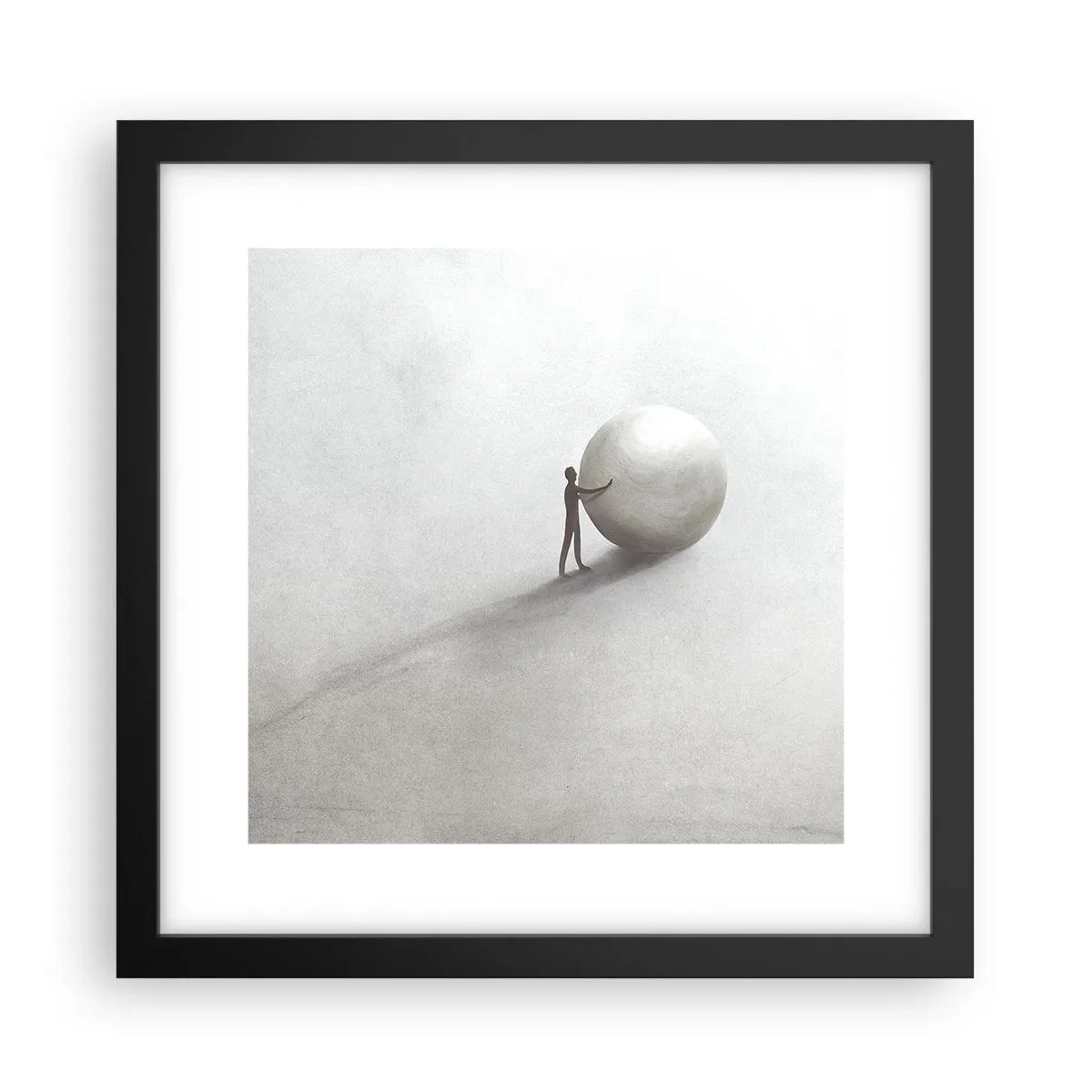 Plakat i sort ramme - Livets spil - 30x30 cm