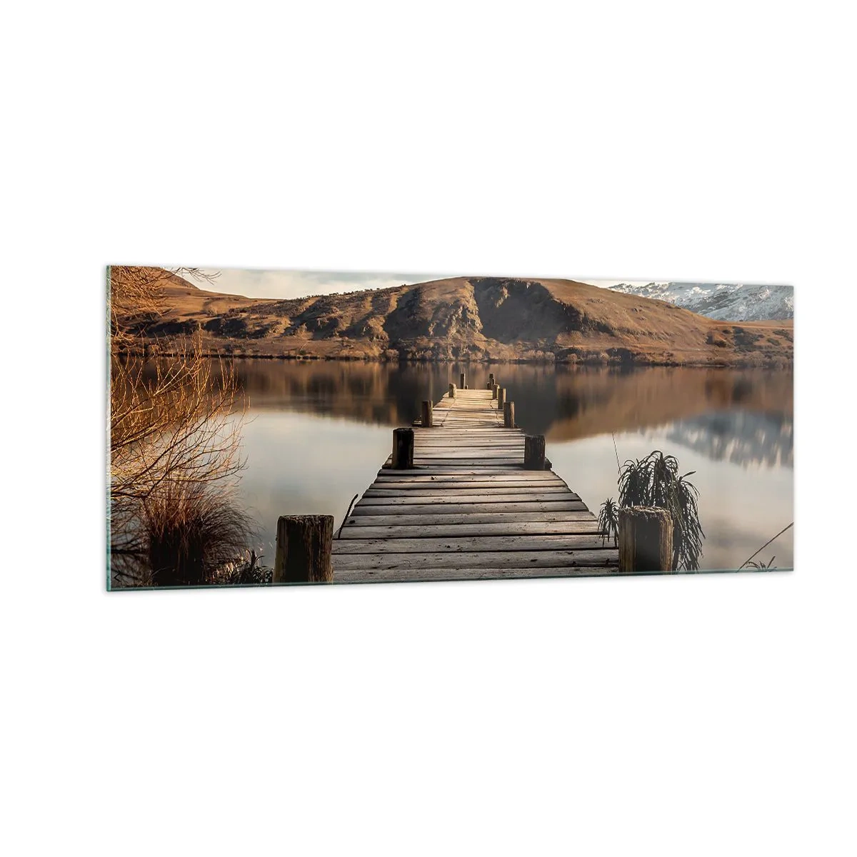 Billede på glas - Et landskab i stilhed - 100x40 cm