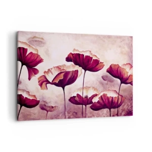 Lærredstryk - Billede på lærred - Rød og hvid flage - 100x70 cm