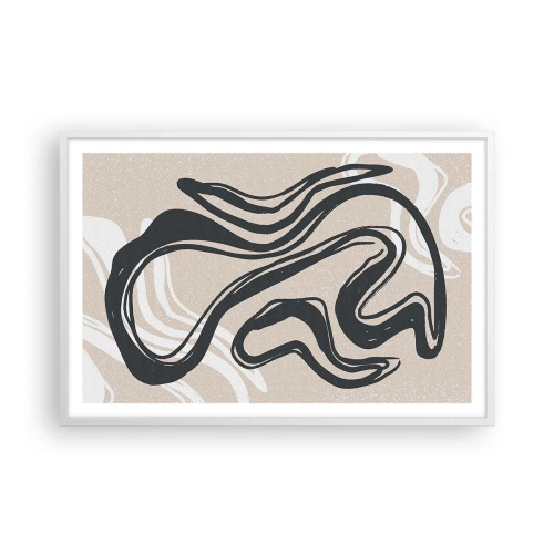 Plakat i hvid ramme - Multipliceret udtryk - 91x61 cm