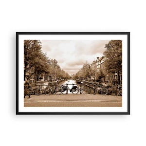 Plakat i sort ramme - Hollandsk atmosfære - 70x50 cm