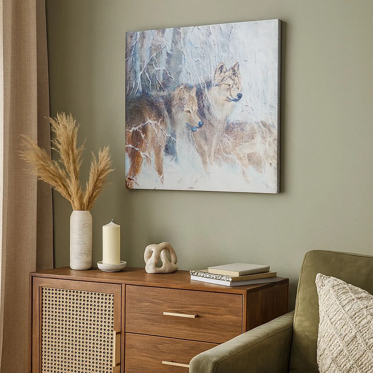 Lærredstryk - Billede på lærred - OBS! På vej... - 30x30 cm